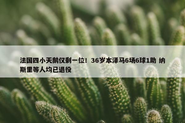 法国四小天鹅仅剩一位！36岁本泽马6场6球1助 纳斯里等人均已退役