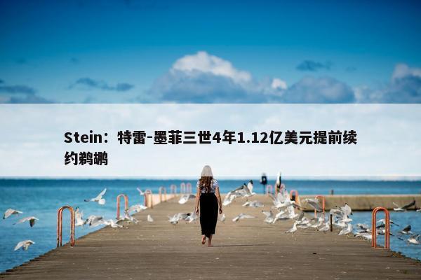 Stein：特雷-墨菲三世4年1.12亿美元提前续约鹈鹕